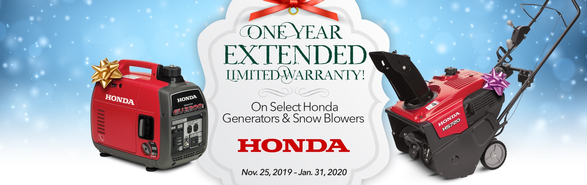 One year Extended Limited Warranty banner